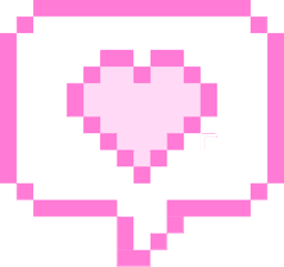 하트 말풍선 분홍